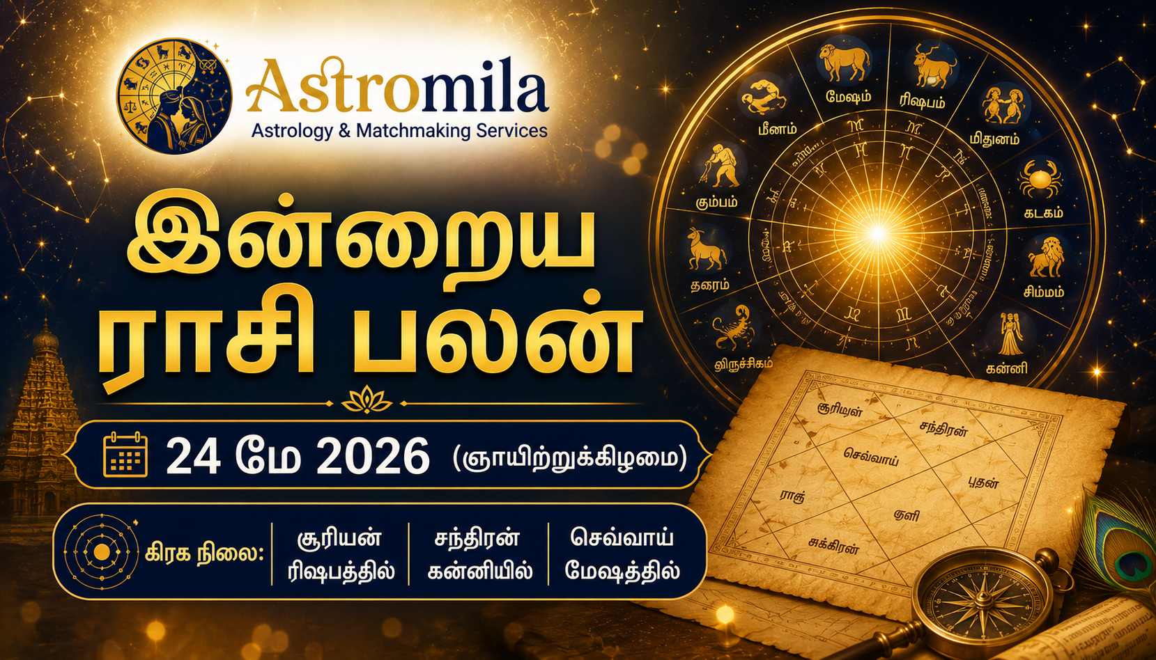 இன்றைய ராசி பலன் — 24 May 2026