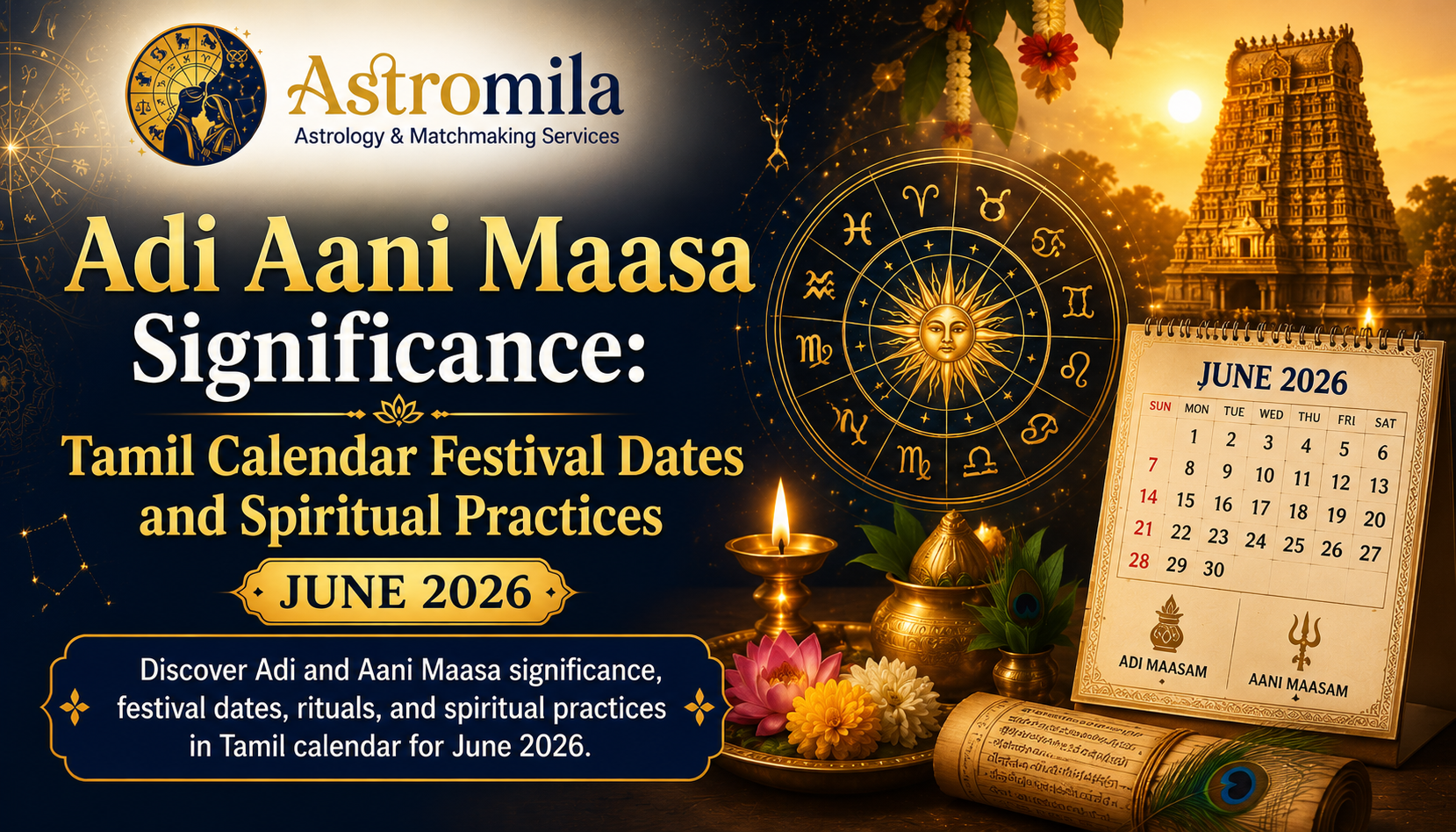 Adi Aani Maasa Significance: Tamil Calendar Festival Dates and Spiritual Practices June 2026