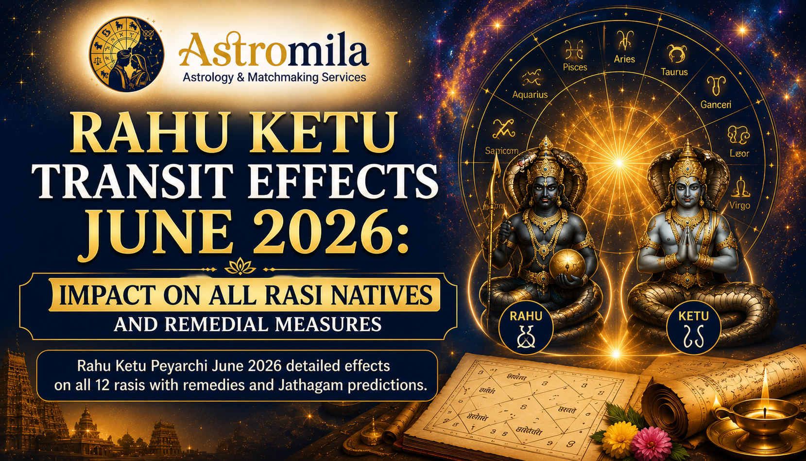 Rahu Ketu Transit Effects June 2026: Impact on All Rasi Natives and Remedial Measures