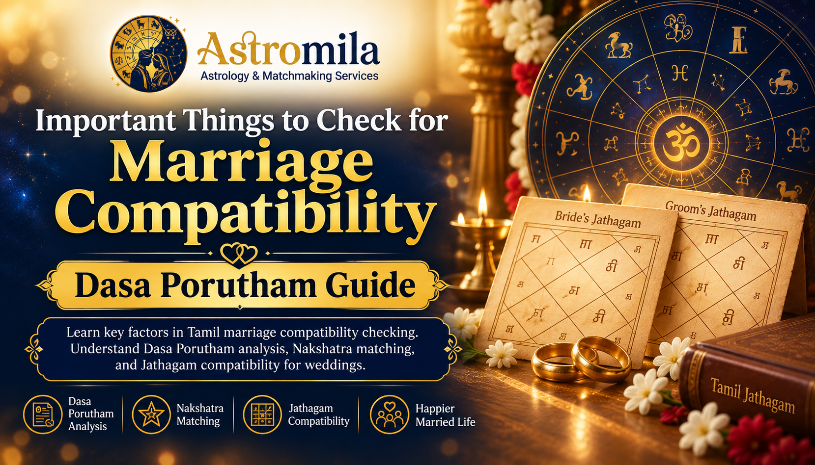 Important Things to Check for Marriage Compatibility - Dasa Porutham Guide